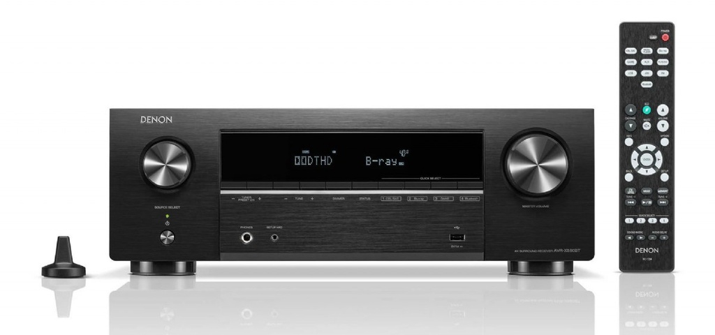 Denon Receptor AVRX580BT, 5.2 canales, 130W por canal, escalado a 8K y 4K, HDMI eARC, Reproductor USB, Bluetooth