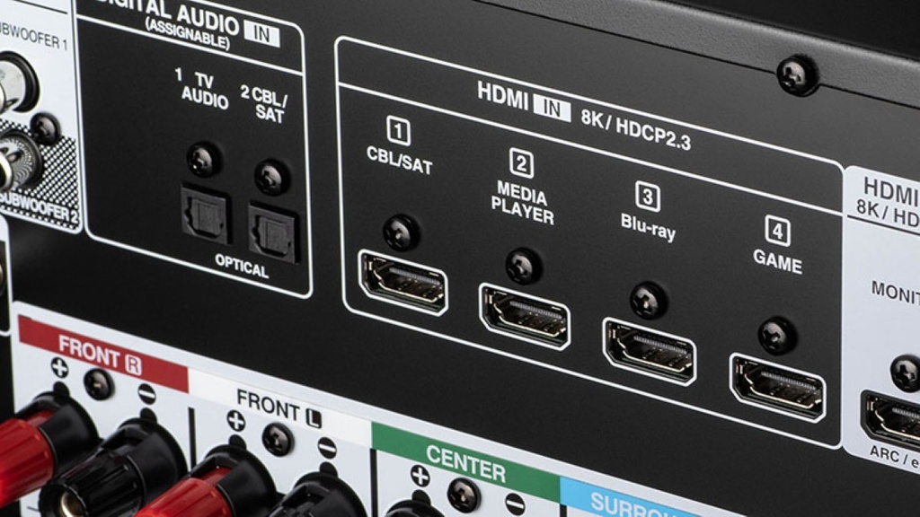 Denon Receptor AVRX580BT, 5.2 canales, 130W por canal, escalado a 8K y 4K, HDMI eARC, Reproductor USB, Bluetooth