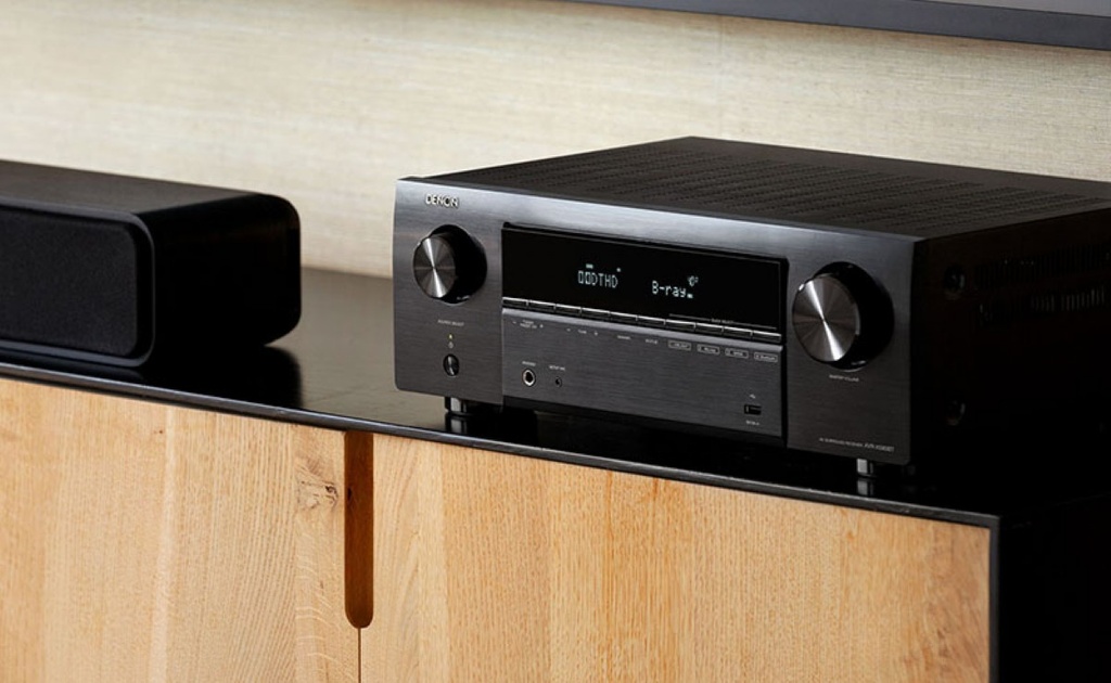 Denon Receptor AVRX580BT, 5.2 canales, 130W por canal, escalado a 8K y 4K, HDMI eARC, Reproductor USB, Bluetooth