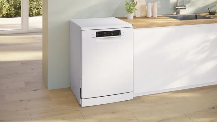 Bosch SMS46KW02E, Lavavajillas de libre instalación, serie 4, 60 cm Blanco