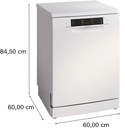 Bosch SMS46KW02E, Lavavajillas de libre instalación, serie 4, 60 cm Blanco