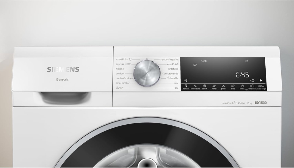 Siemens WG54G2Z1ES, Lavadora de carga frontal 10 kg máx. 1400 rpm, iQ500, libre instalación, blanco