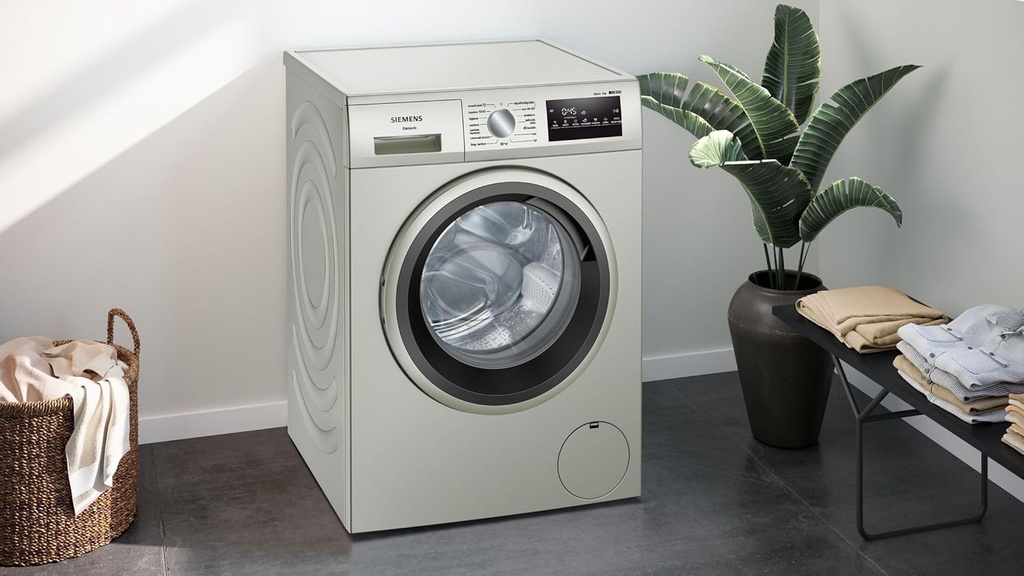 Siemens WM14N29XEP, Lavadora de carga frontal, iQ300, 9 kg máx. 1400 rpm, Acero mate antihuellas