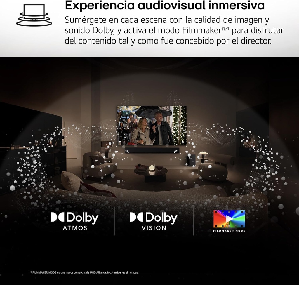 LG OLED55B56LA, TV OLED 55", 4K, 120Hz, Procesador 4K IA α8 Gen2, Smart TV