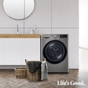 LG RH90V9PV2N, Secadora 9kg, A+++, con Bomba de calor Dual Inverter, Inox Antihuellas, Serie 900