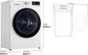 LG RH80V9AV4N Secadora 8kg, C, con Bomba de calor Dual Inverter, Blanca, Serie 900