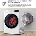 LG RH80V9AV4N Secadora 8kg, C, con Bomba de calor Dual Inverter, Blanca, Serie 900