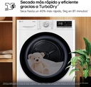 LG RH80V9AV4N Secadora 8kg, C, con Bomba de calor Dual Inverter, Blanca, Serie 900