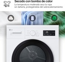 LG RHA1008NWK Secadora 8kg, D, con Bomba de calor, Blanca, Serie 100