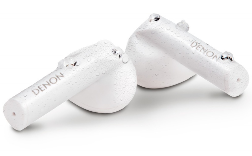 Denon AH-C500W Auriculares intrauditivos inalámbricos, Resistentes al Agua, con micrófono Integrado, Color Negro
