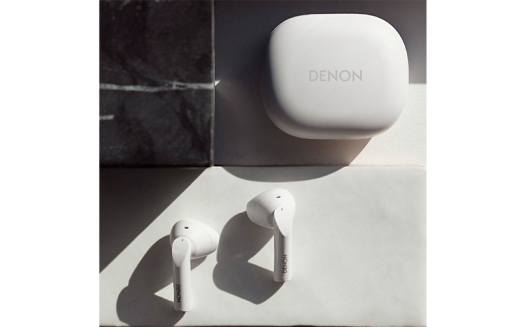 Denon AH-C500W Auriculares intrauditivos inalámbricos, Resistentes al Agua, con micrófono Integrado, Color Negro