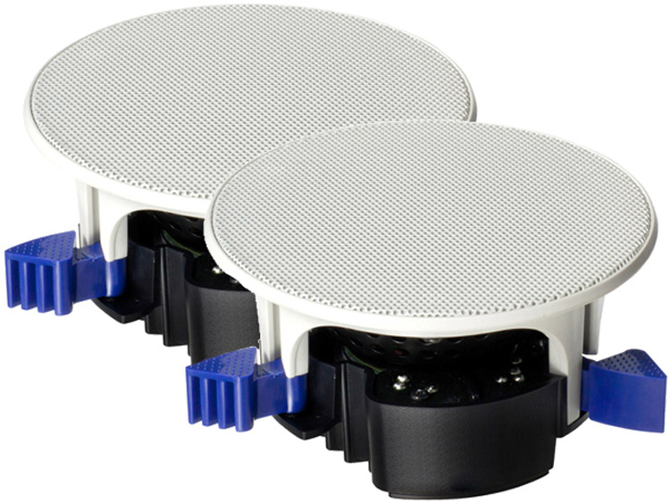 Yamaha NS-IC 400, Pareja de altavoces, Woofers de 10cm de doble cono Grill, Cubierta protectora incluida, Respuesta de frecuencia 95 Hz – 40 kHz, Sensibilidad 85 dB (2,83 V, 1 m)