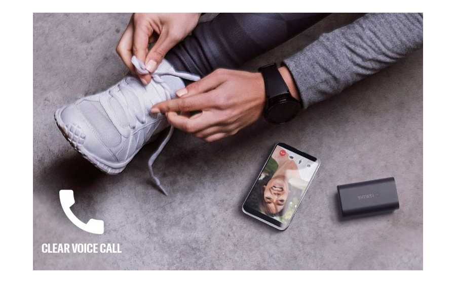 Yamaha TW-ES5A, Auriculares In-Ear Deportivos True Wireless Bluetooth con Listening Care, Micrófono con Diseño Avanzado, Resistente al Agua y al Sudor IPX7