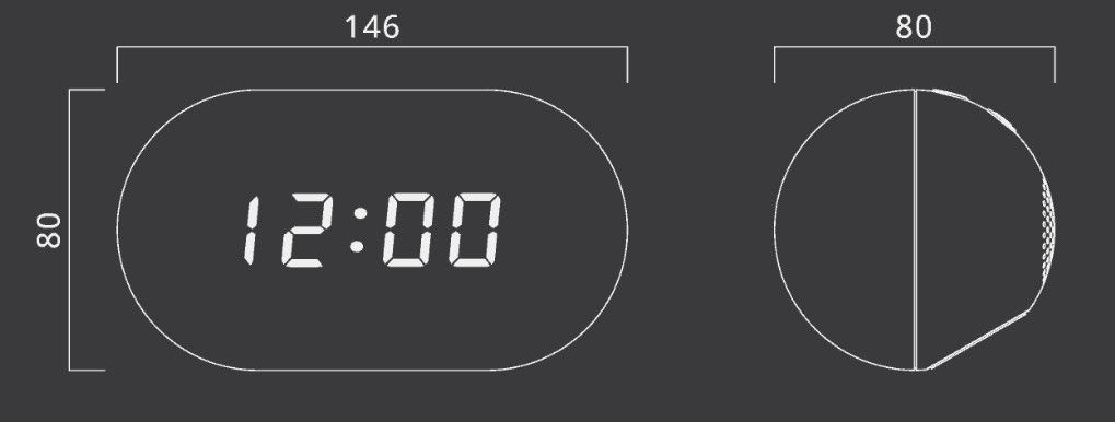 Muse M-15 GL, Radio Despertador, Doble Alarma, Radio FM, Negro