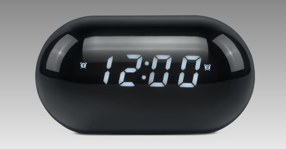 Muse M-15 GL, Radio Despertador, Doble Alarma, Radio FM, Negro