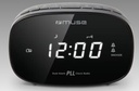 Muse M155 CR, Radio despertador FM/PLL con 20 presintonías para emisoras de FM, Radio o Buzzer, Snooze, Sleep y siesta, 24 horas con LED, intensidad ajustable