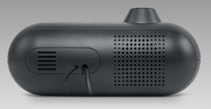 Muse M179 P, Radio despertador FM con 20 presintonías, Pantalla LED de 0,9'', Alarma dual, Proyección de hora de ángulo ajustable y rotación de imagen, Radio y buzzer, Snooze y función sleep