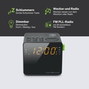 Muse M-187 CR, radio despertador, alarma dual, FM/MW, negro