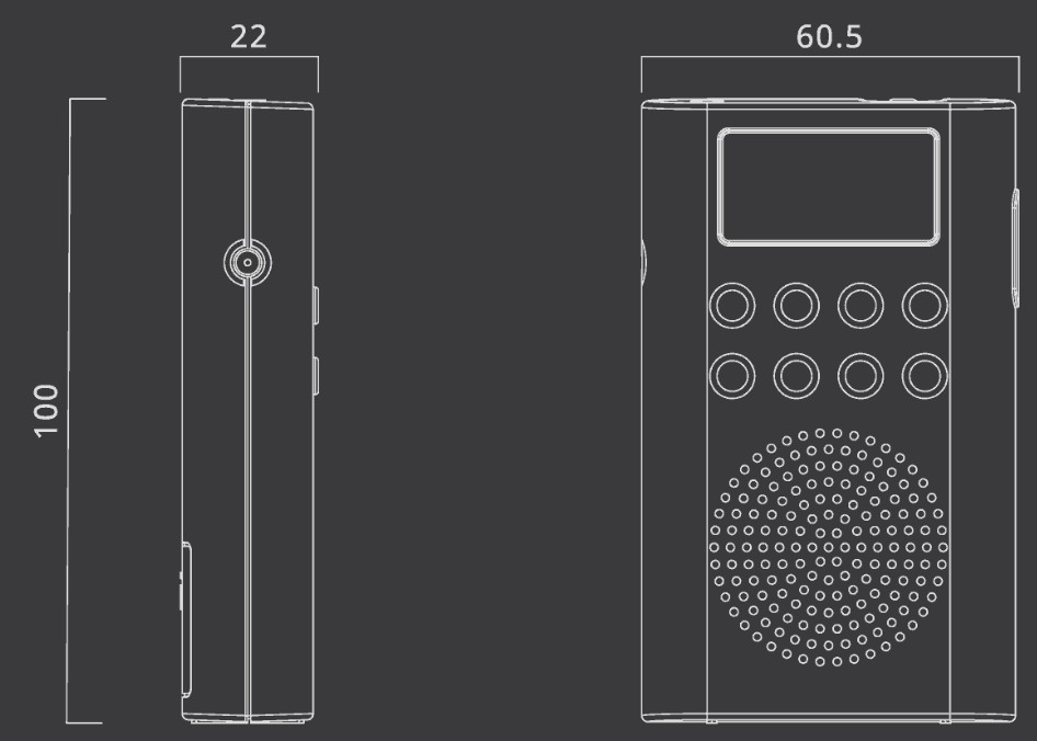 Muse M-03 R, Radio de bolsillo FP PLL, 20 emisoras presintonías de FM, Pantalla LCD, Antena telescópica de FM, Altavoz integrado, Despertador por radio o buzzer
