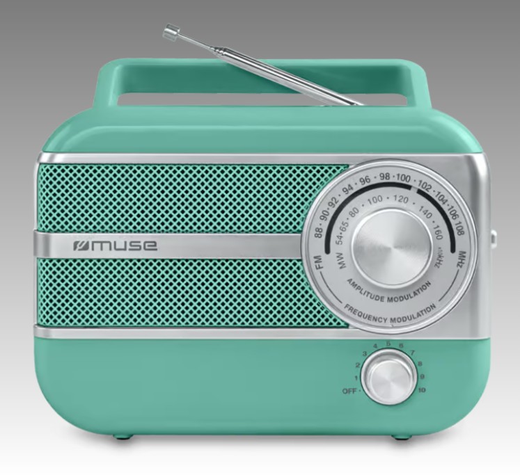 Muse M-056, Radio portátil FM/MW Analógica, Vintage, 220V