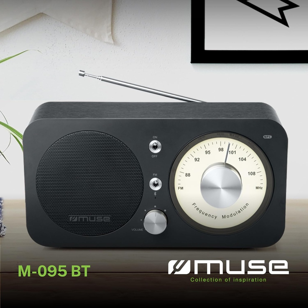 Muse M-095 BT, Radio Analógica FM con Bluetooth