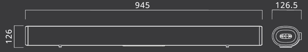 Muse M-1680 SBT, Barra de sonido con Bluetooth, Potencia de 120W, Ajuste de volumen, graves y agudos, Puerto USB, 85 cm de ancho