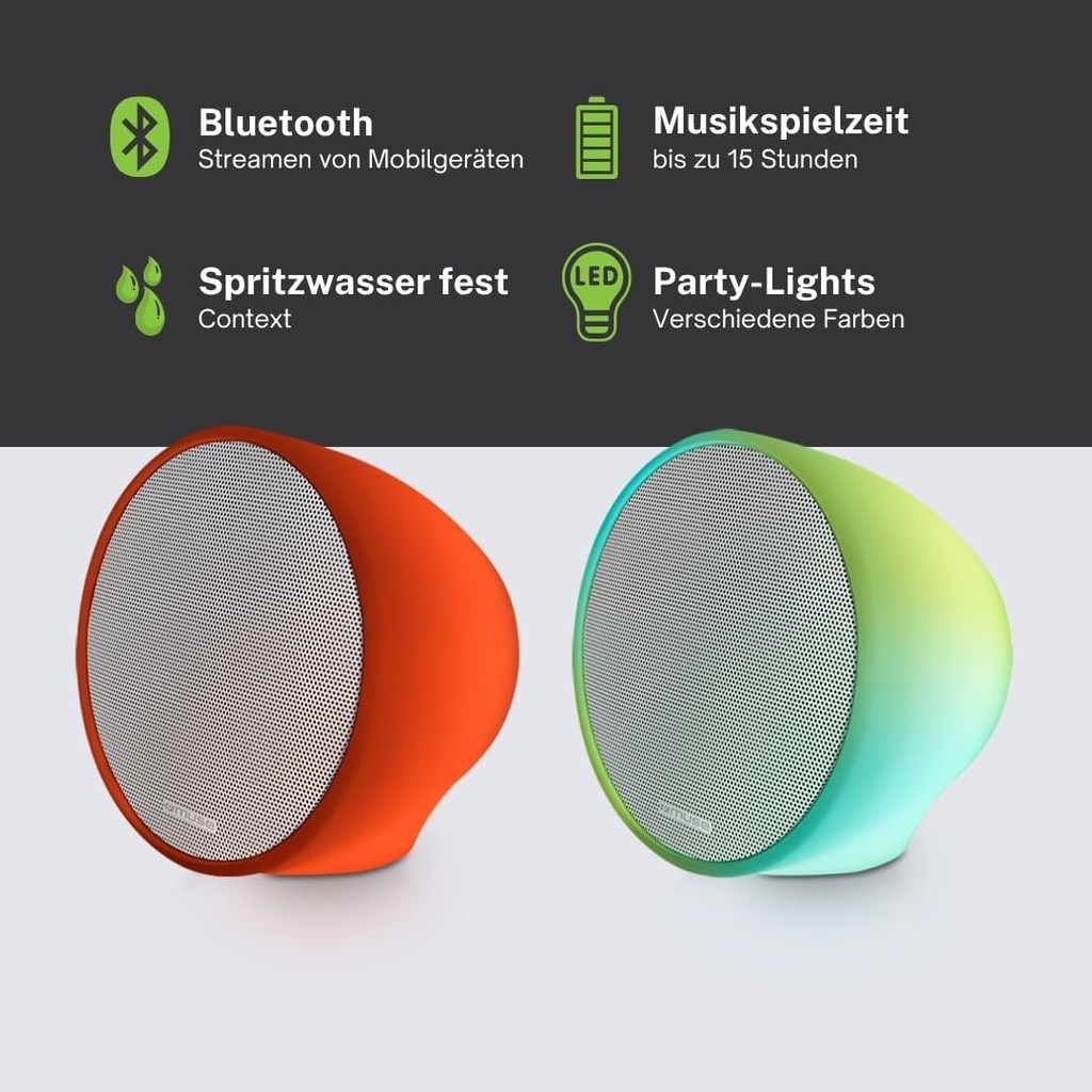 Muse ML-655 BT, Altavoz Bluetooth portátil con 100w de Potencia, Luces de ambiente de colores, Batería recargable (6.600 mAh), IPx4 contra salpicaduras, Mando a distancia, Trípode, Posibilidad de par-estéreo