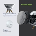 Muse ML-655 BT, Altavoz Bluetooth portátil con 100w de Potencia, Luces de ambiente de colores, Batería recargable (6.600 mAh), IPx4 contra salpicaduras, Mando a distancia, Trípode, Posibilidad de par-estéreo