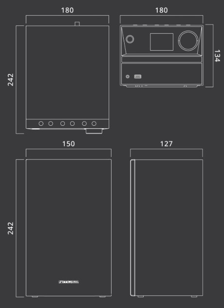 Muse M-70 DBT, Sistema micro CD/MP3 con DAB+/FM Bluetooth/USB, Compatible con CD, CD-R/RW, MP3, Pantalla a color de 2,4'', Bluetooth V.5.0., 30 presintonías FM/30 DAB, RDW, Reloj, 2 alarmas
