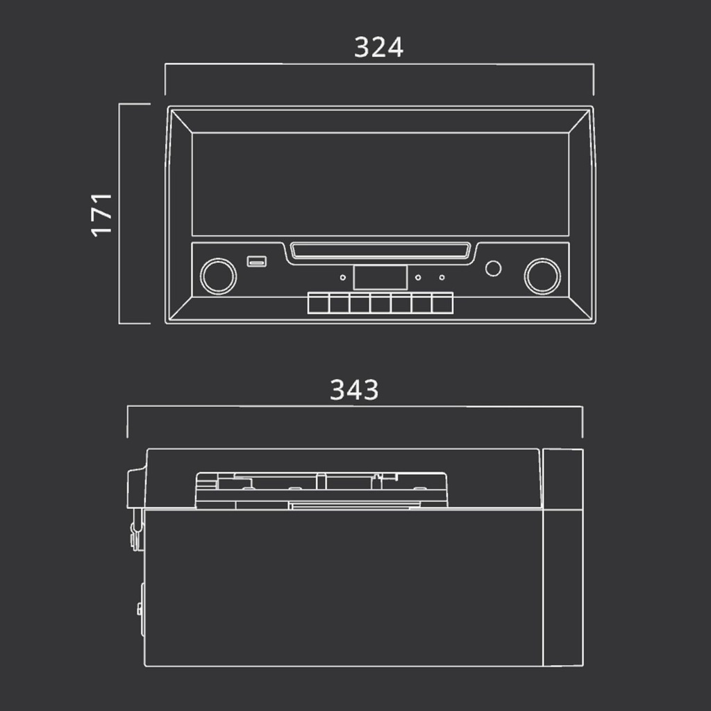 Muse MT-110 B, Microsistema con giradiscos estéreo, 3 velocidades 33/45/78 RPM, Radio FM, Reproductor CD/CD-R/CD-RW, Receptor Bluetooth, Puerto USB, Entrada auxiliar mini-jack, 2 altavoces integrados, Salida RCA, Toma de auriculares