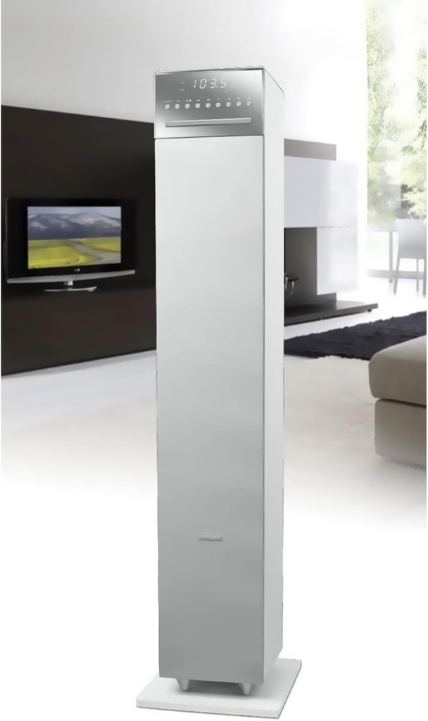 Muse M-1350 BTC, Torre Bluetooth, NFC, Potencia de 180 W, Reproductor CD-MP3, Radio FM, PLL, Reproductor / Cargador USB, RCA jack jack + entrada auxiliar jack, Mando a distancia