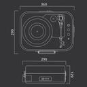 Muse MT-207, Tocadiscos con Bluetooth, Altavoz estéreo Integrado y USB (Salida RCA, Entrada AUX, Toma de Auriculares)