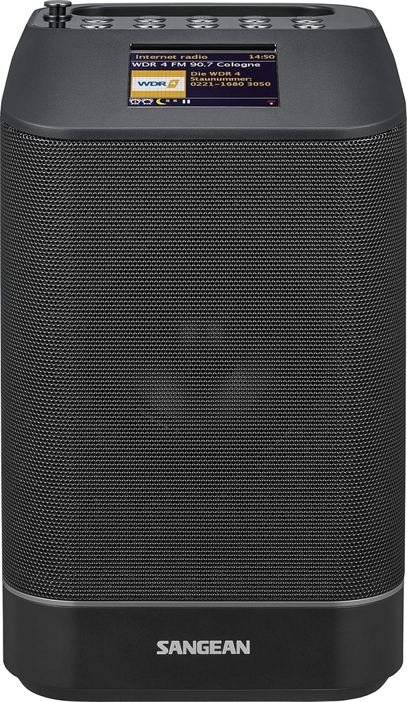 Sangean WFS-58, radio internet portátil, Wifi/Bluethoot con Dab+, negro