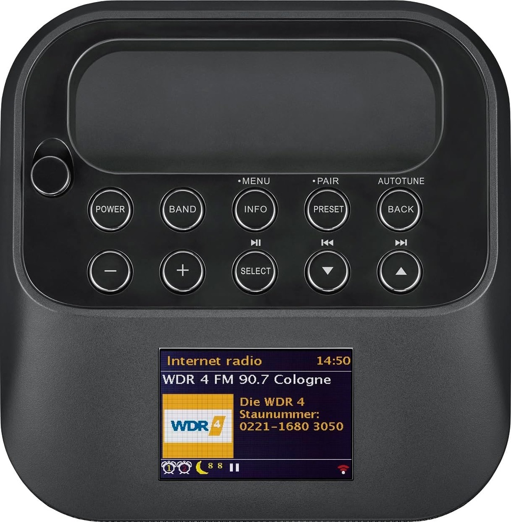 Sangean WFS-58, radio internet portátil, Wifi/Bluethoot con Dab+, negro