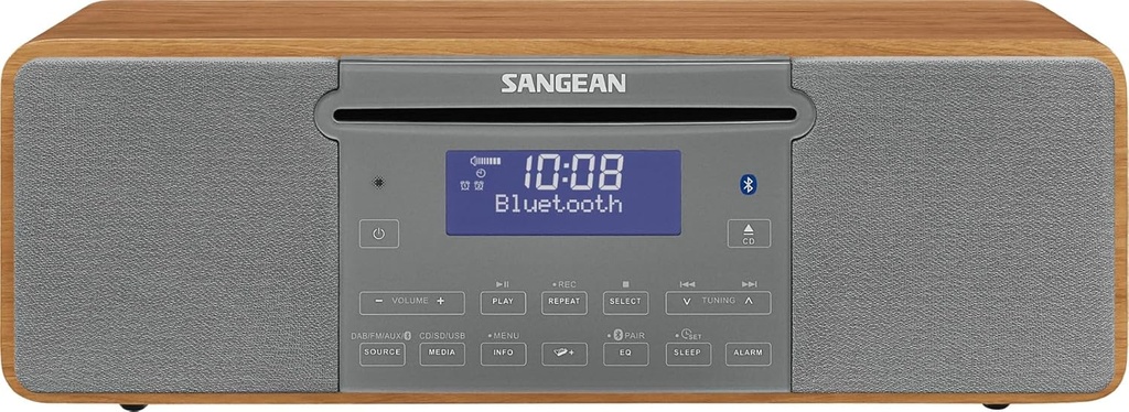 Sangean DDR-47BT, radio con gabinete de madera DAB+ BLUETOOH