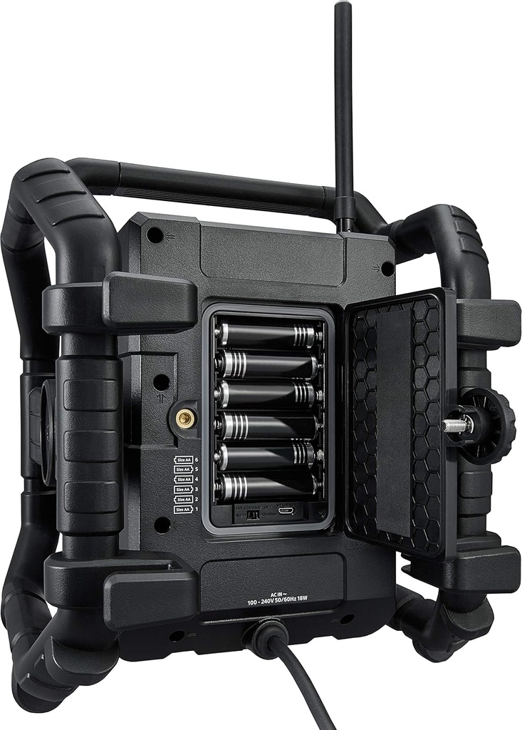 Sangean U-5 DBT, FM AM, NFC, alarma, USB, Waterproof ,BT, Black