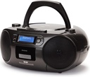 Aiwa BBTC-660DAB/BK: Radio Cassette Portátil con CD, Bluetooth y USB, Grabador de Cassettes, RDS, FM PLL, Dab+, Mando a Distancia