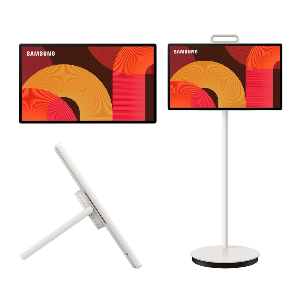 Monitor LED 27" - Samsung The Movingstyle UE27LSM7FAXXXU, QHD, Touch Interaction Movable Screen, NQ4 AI Gen2, Sistema operativo Bixby, Blanco