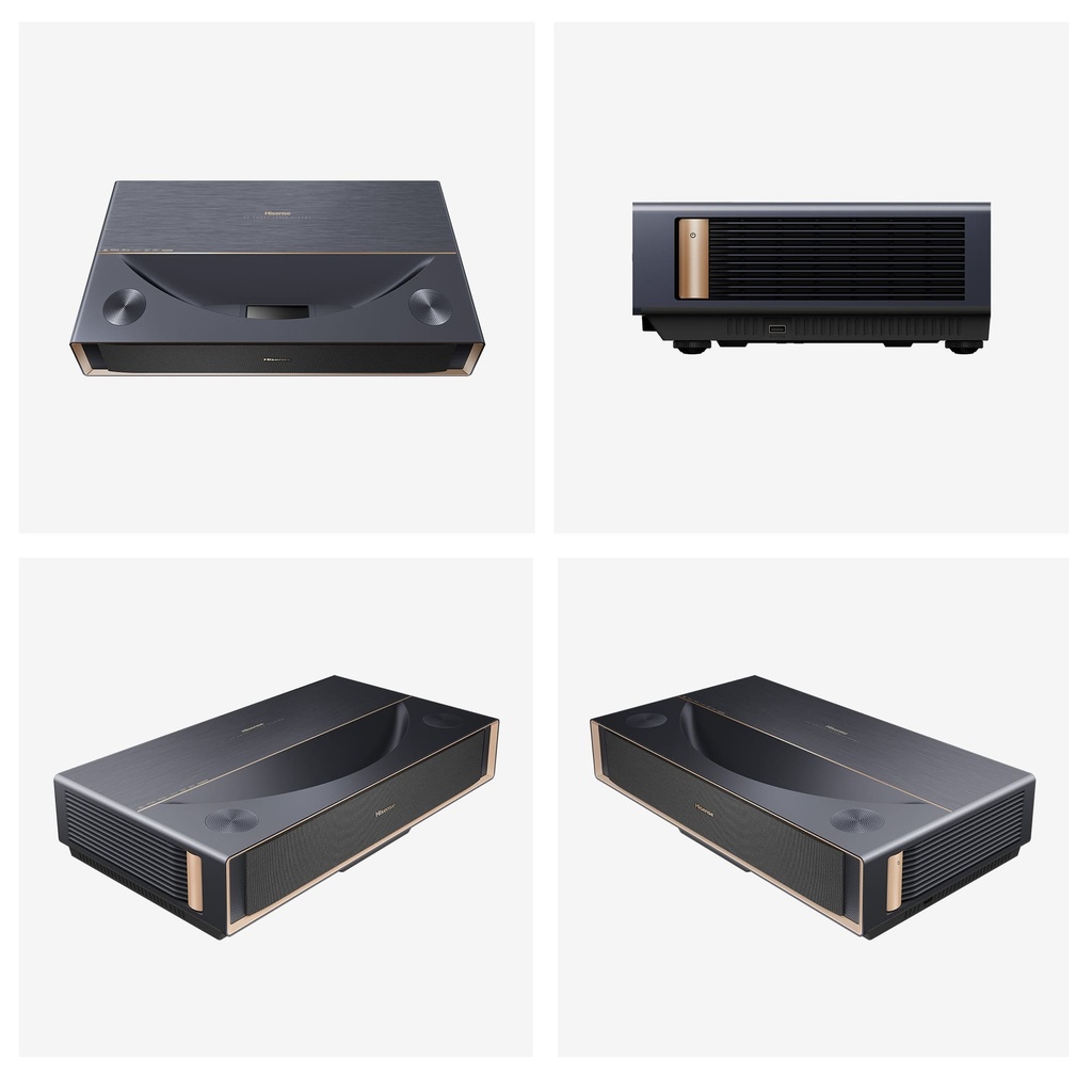 Proyector Laser Tricroma UHD 4K Smart TV Tiro corto, 80 a 150 pulgadas, 2500 Lumenes, Dolby Atmos, Dolby Vision