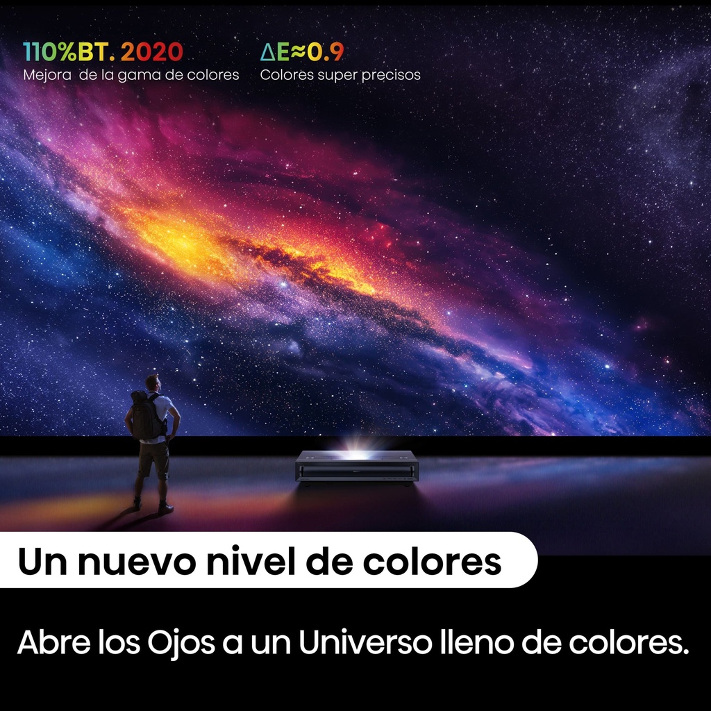 Proyector Laser cinema Tiro corto, 80 a 150 pulgadas, Tecnología LPU, Fuente láser Trichroma, Dolby Vision-Atmos