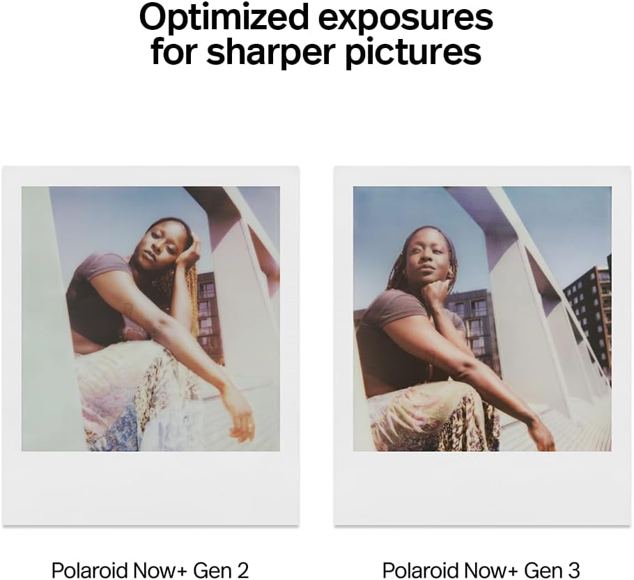 Polaroid NOW+ Gen 3, Cámara Instantánea, Conexión smartphone, enfoque auto, sistema flash,  recargable, disparador auto