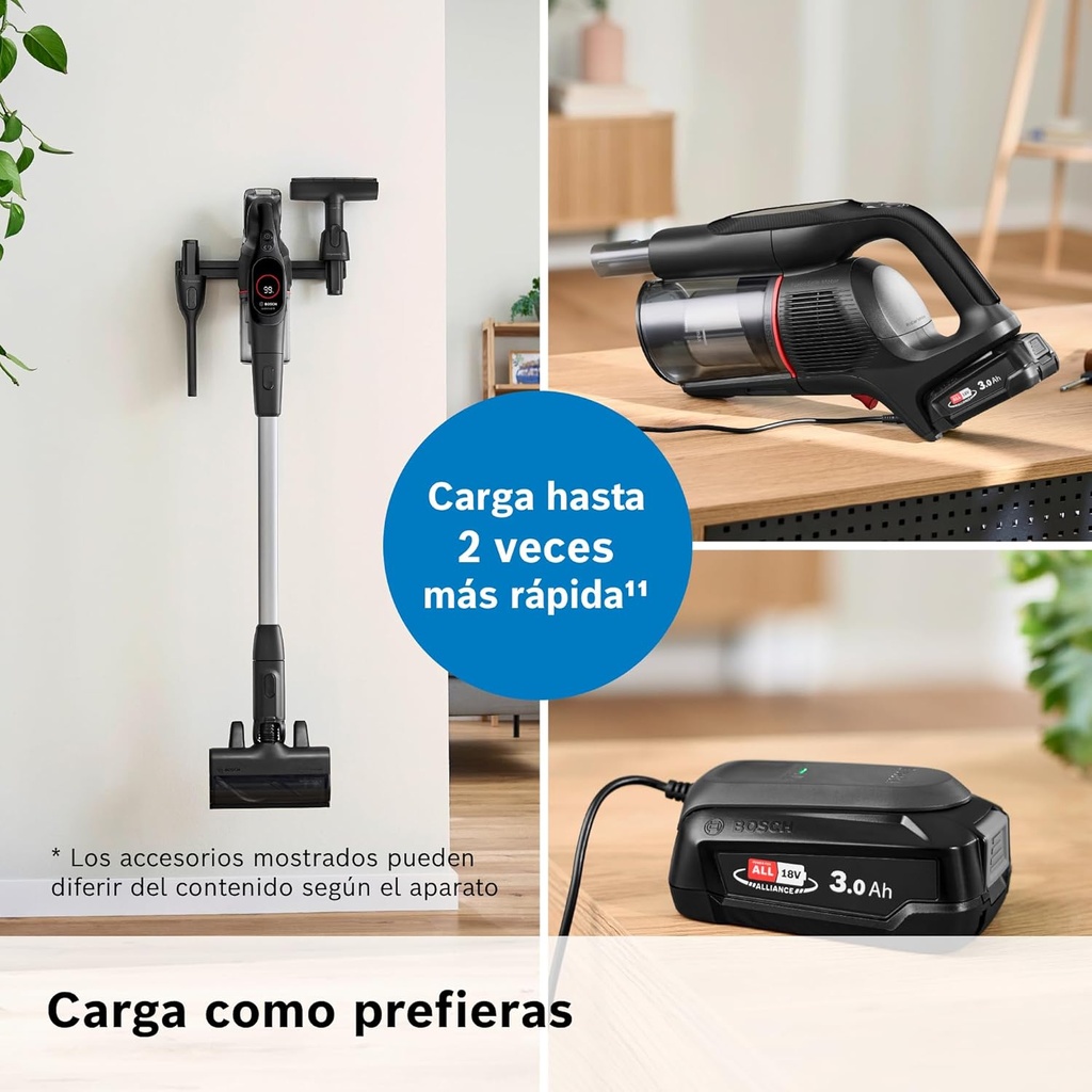 Bosch BCS931GAC, aspirador de escoba, tecnología microClean, unlimited 9