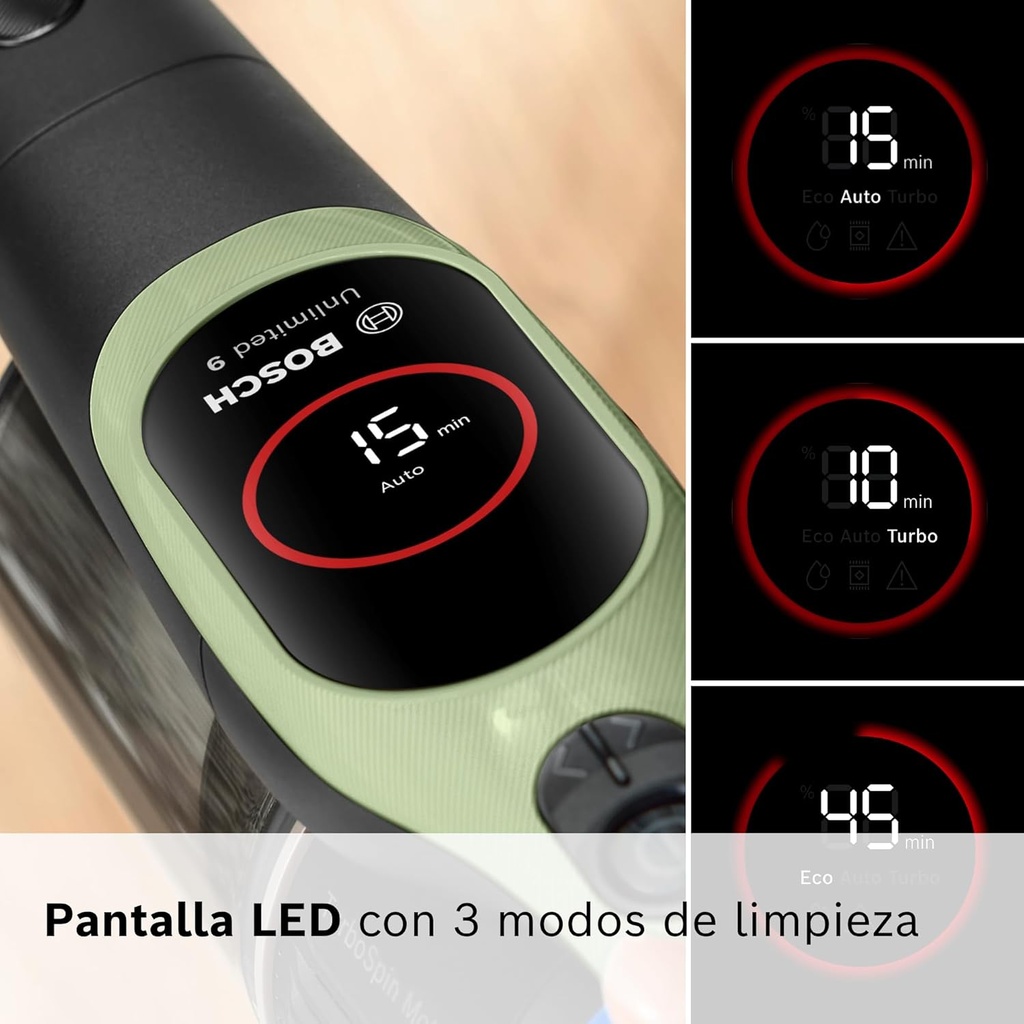 Bosch BCS931GAC, aspirador de escoba, tecnología microClean, unlimited 9