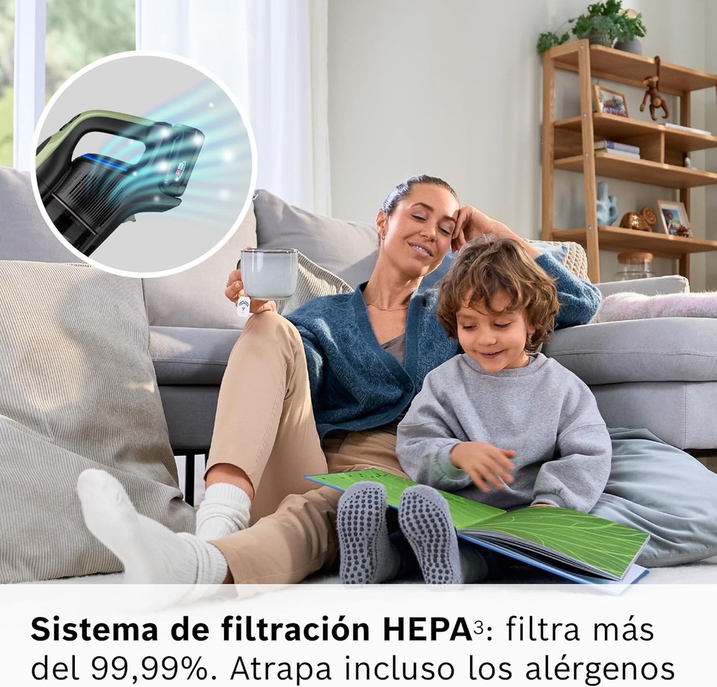 Bosch BCS931GAC, aspirador de escoba, tecnología microClean, unlimited 9