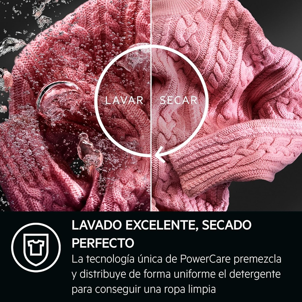 AEG LWN8E8636F, Lavadora secadora integrable Serie 8000 PowerCare de 8.0/ 4 kg 1600 rpm