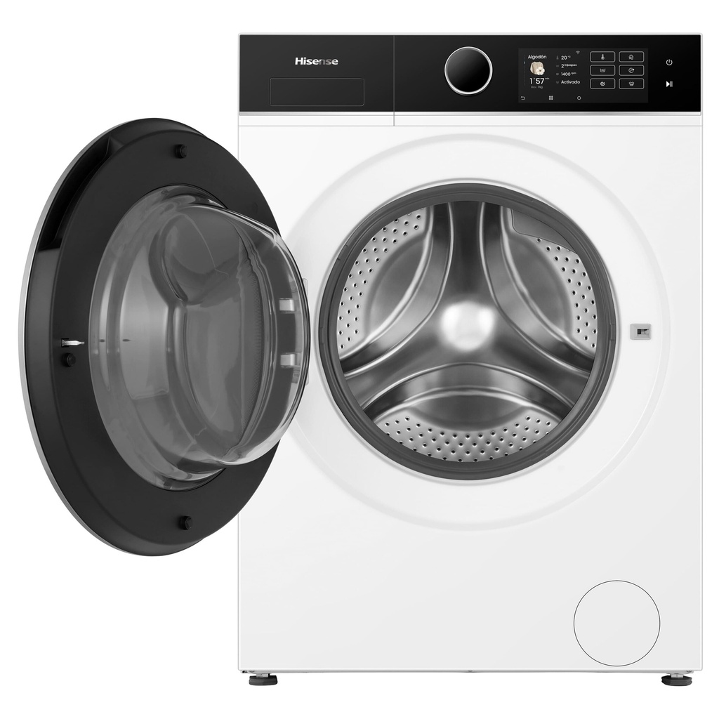 Hisense WF5I9043BWFS, lavadora de carga frontal, 9KG, fondo reducido, clase A - 10%, 1400RPM