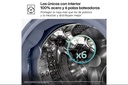 LG F4X5009TBB, Lavadora Inteligente  AI Direct Drive, TurboWash 360º, 9kg, 1400rpm, Serie 500, Un 40% más eficiente que A, Acero grafito mate