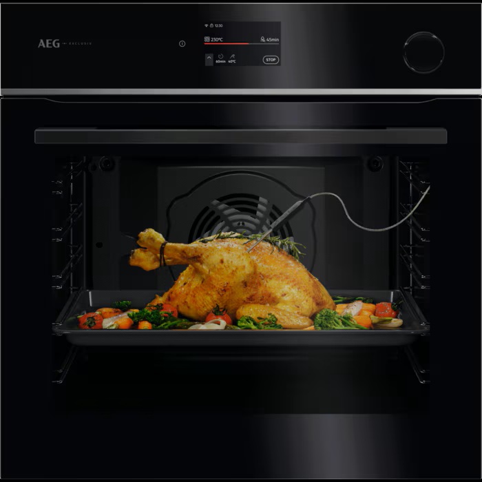 AEG TR7PB73FSB, Horno de vapor Serie 7000 MealAssist con SteamCrisp con Display CookSmart Touch 4,3 '', con WiFi