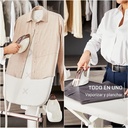 Rowenta QR1811F0, Plancha y Cepillo de vapor todo en uno, Tabla multiposición, Salida de vapor de hasta 80 g/min