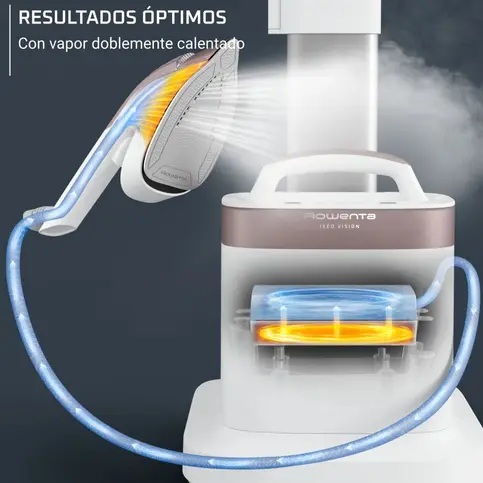 Rowenta QR1811F0, Plancha y Cepillo de vapor todo en uno, Tabla multiposición, Salida de vapor de hasta 80 g/min